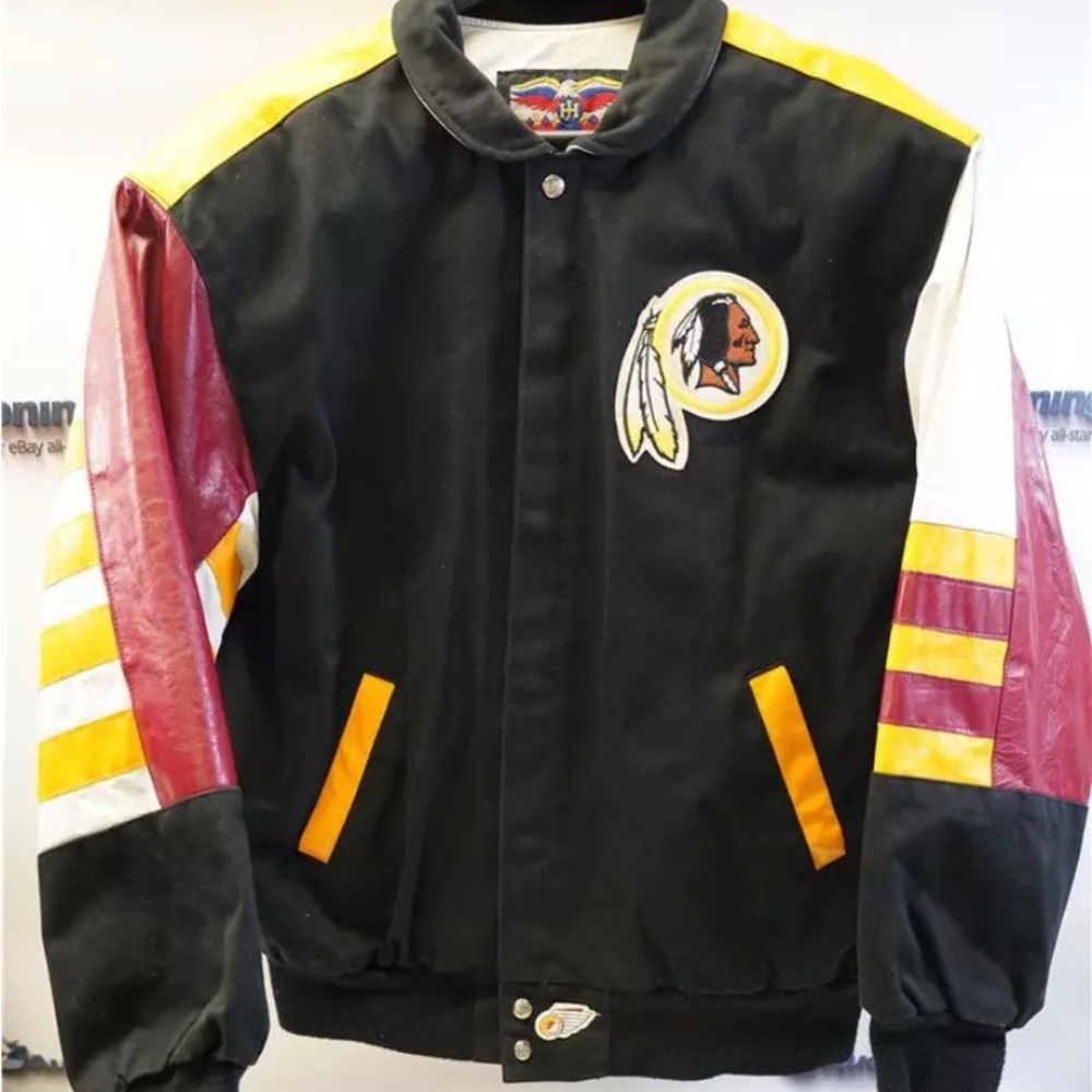 Authentic Jeff Hamilton Custom Washington Redskins Genuine Leather Jacket
